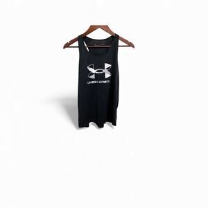 Under Armour HeatGear Tank Top Youth XL Black Sleeveless Logo Tee